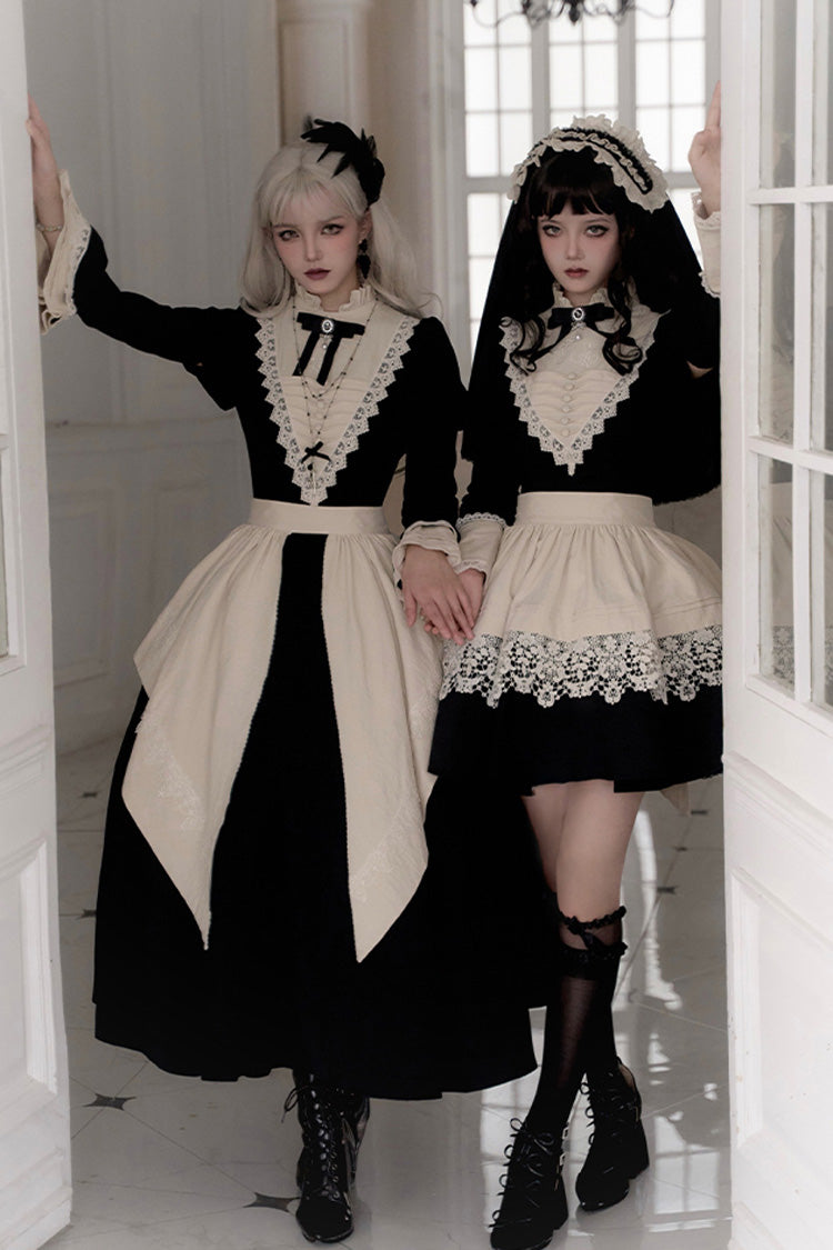 Black Letters and Poems·Nocturne Nun Long Sleeves Ruffle Gothic Lolita Long Dress