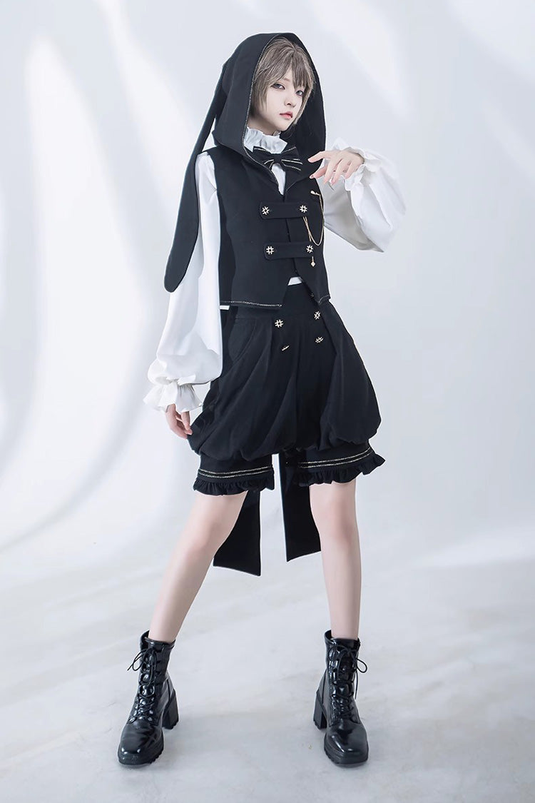 White Anxious Rabbit Long Sleeves Ouji Fashion Gothic Lolita Blouse