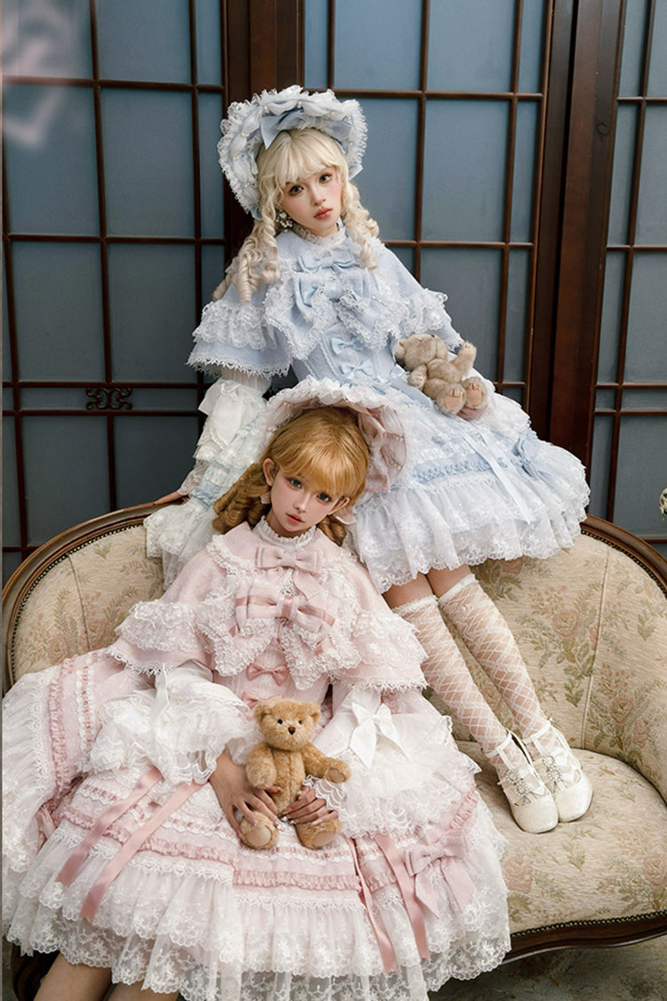 Pink Reinas Sleeveless Ruffle Bowknot Lace Sweet Lolita Jsk Dress