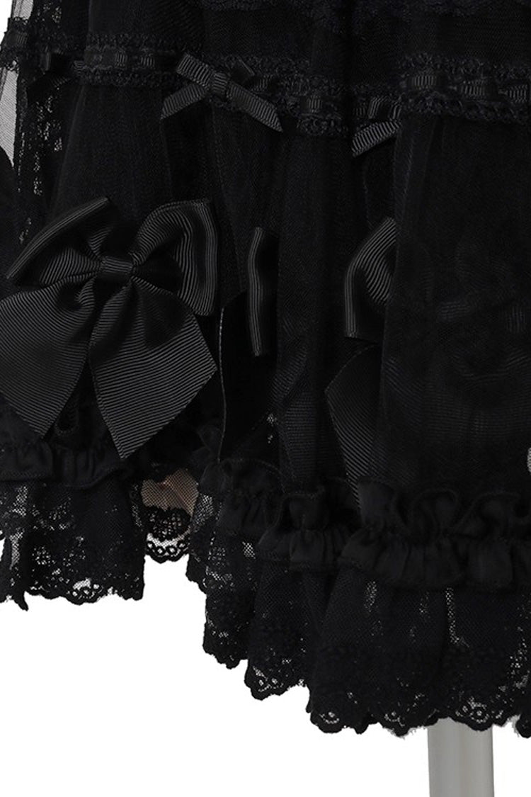 Sweet Ruffle Bowknot Lace Plus Size Japanese Lolita Skirt 3 Colors