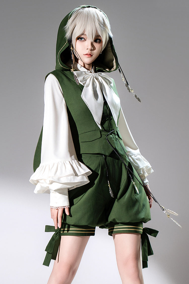Green Rabbit Feather Sweet Prince Handsome Ouji Lolita Vest