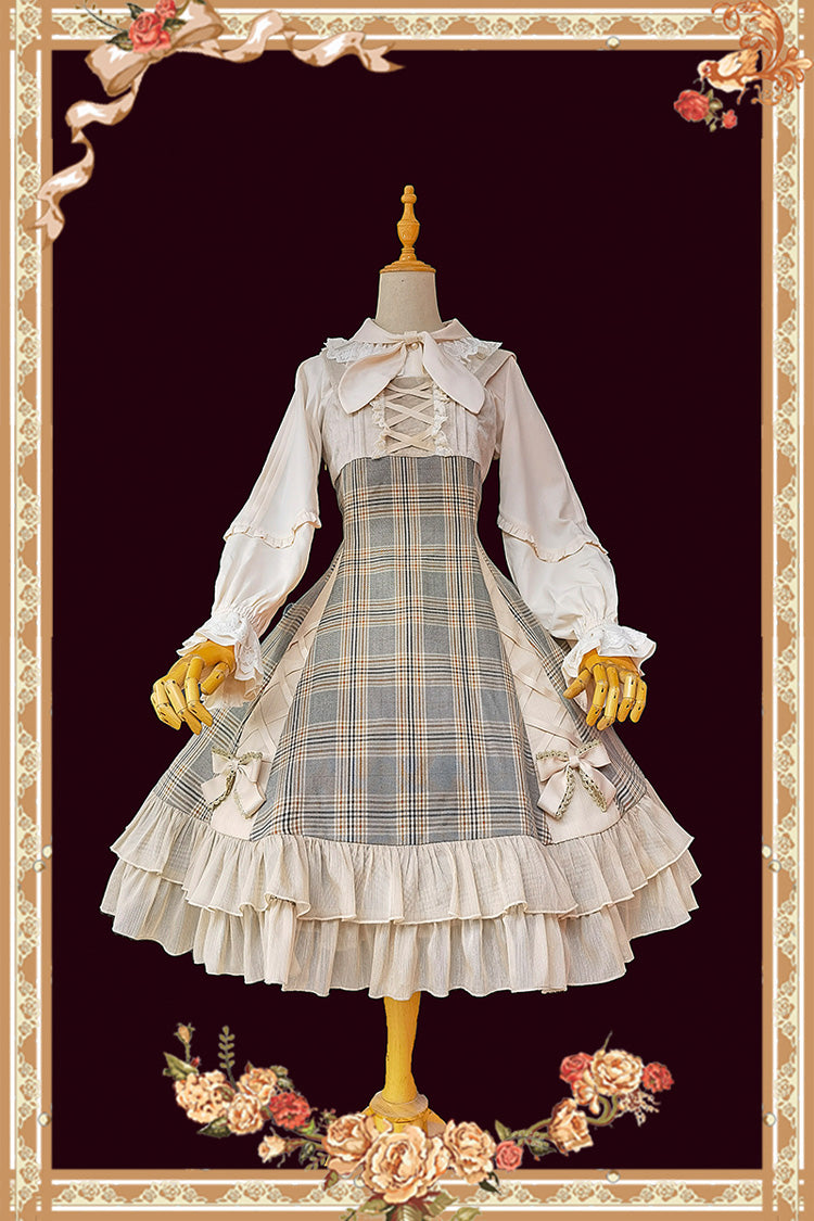 Multi-Color Backlight Memoirs Elegant Slim Bowknot Sleeveless Ruffle Classic Lolita Dress
