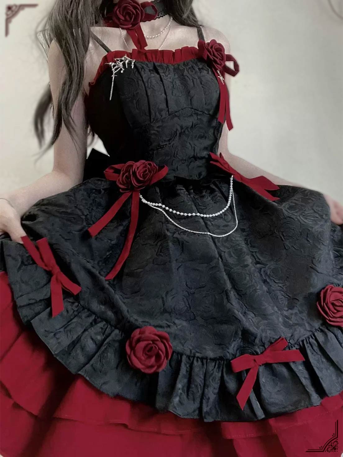 Gothic Lolita Sweet Rose Dresses Princess Ball Gown for Homecoming