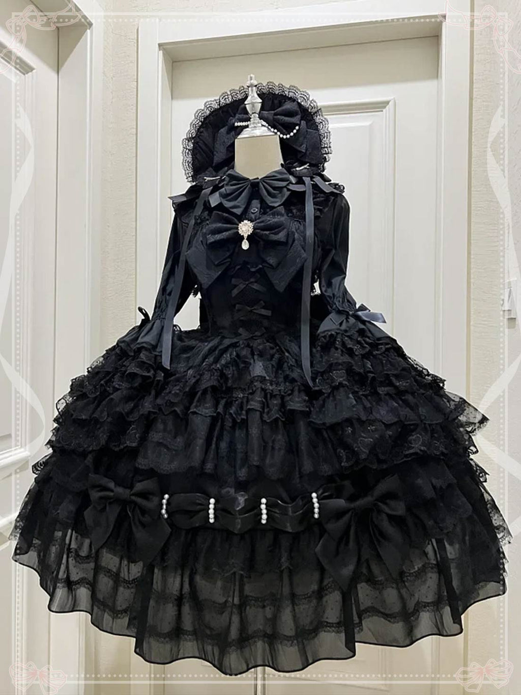 Hime Lolita Tea Party Fashion Blue Pink White Wedding Dress Multi-layer Sleeveless JSK Dress Lolita Autumn/winter