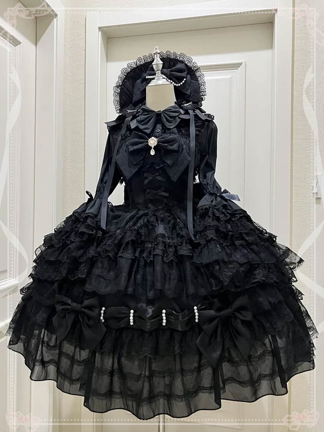 Hime Lolita Tea Party Fashion Blue Pink White Wedding Dress Multi-layer Sleeveless JSK Dress Lolita Autumn/winter