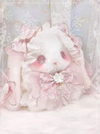 Lolita Bag Blush Bunny Ear Bow Lace Sweetheart Mini Backpack