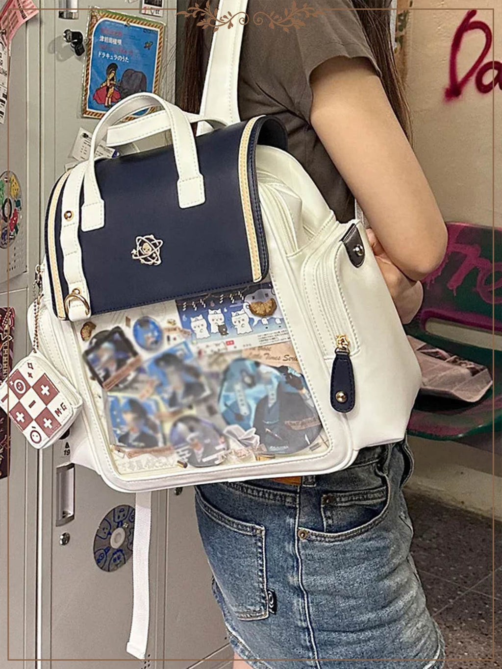 Lolita Bags  Brown Blue Lovely Sweet College Style Lolita Backpack