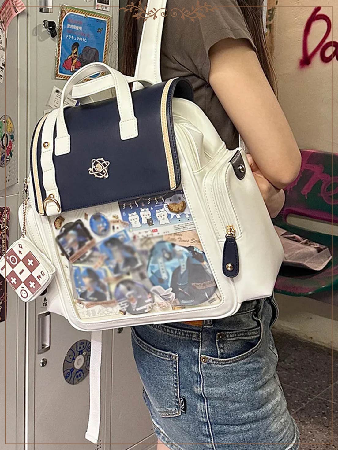 Lolita Bags  Brown Blue Lovely Sweet College Style Lolita Backpack