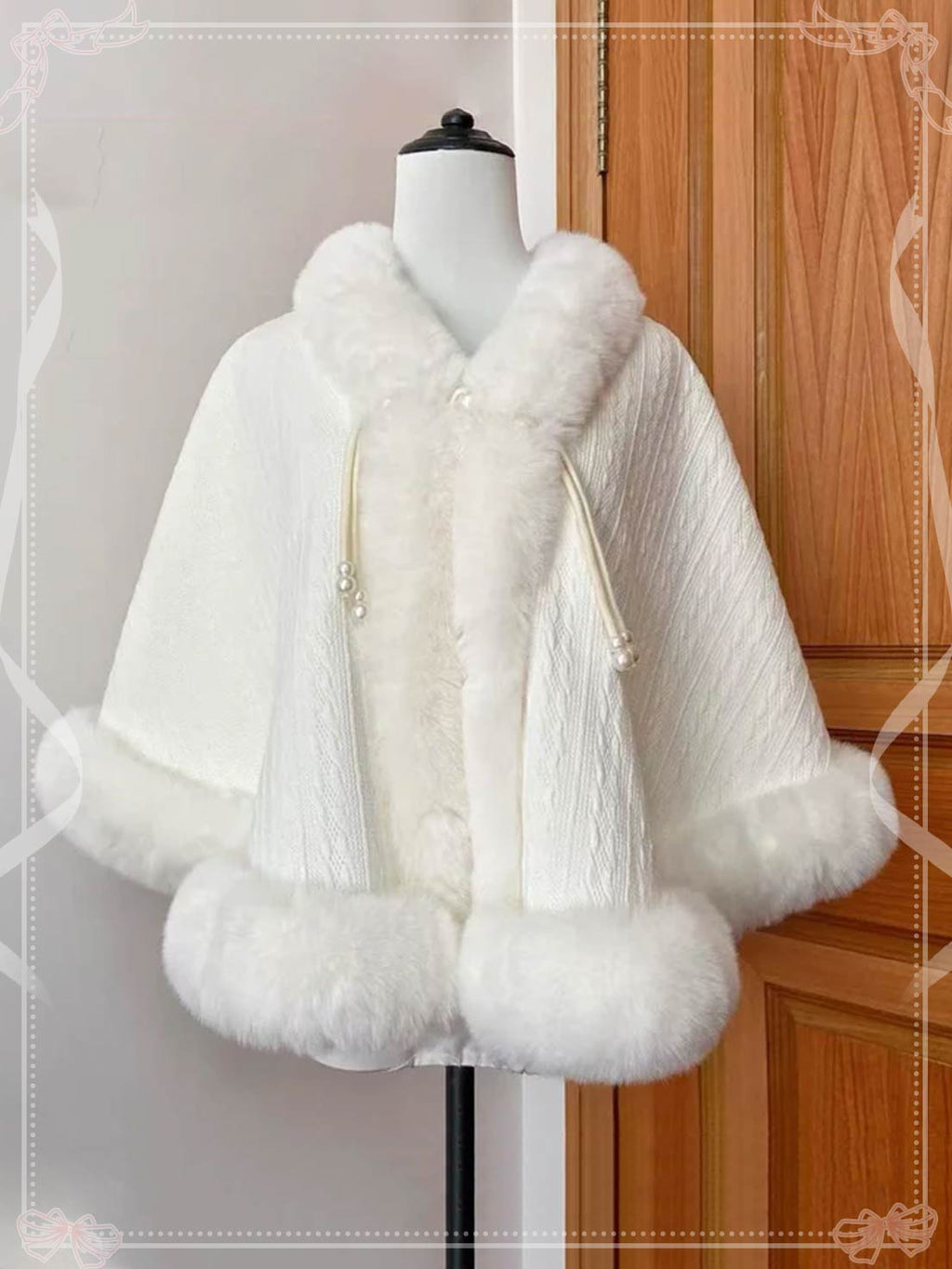 Lolita Coat Cloak Plush Short Cape Sweet Warm Thickened Autumn Winter Outfit