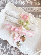 Lolita Lace Garter Belt Elastic Thigh Strap Adjustable Rose Bowknot Cosplay Non slip Clip