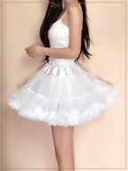 Lolita Petticoat White Fluffy Cloud-like Soft Tulle Short Pannier for Daily Wear