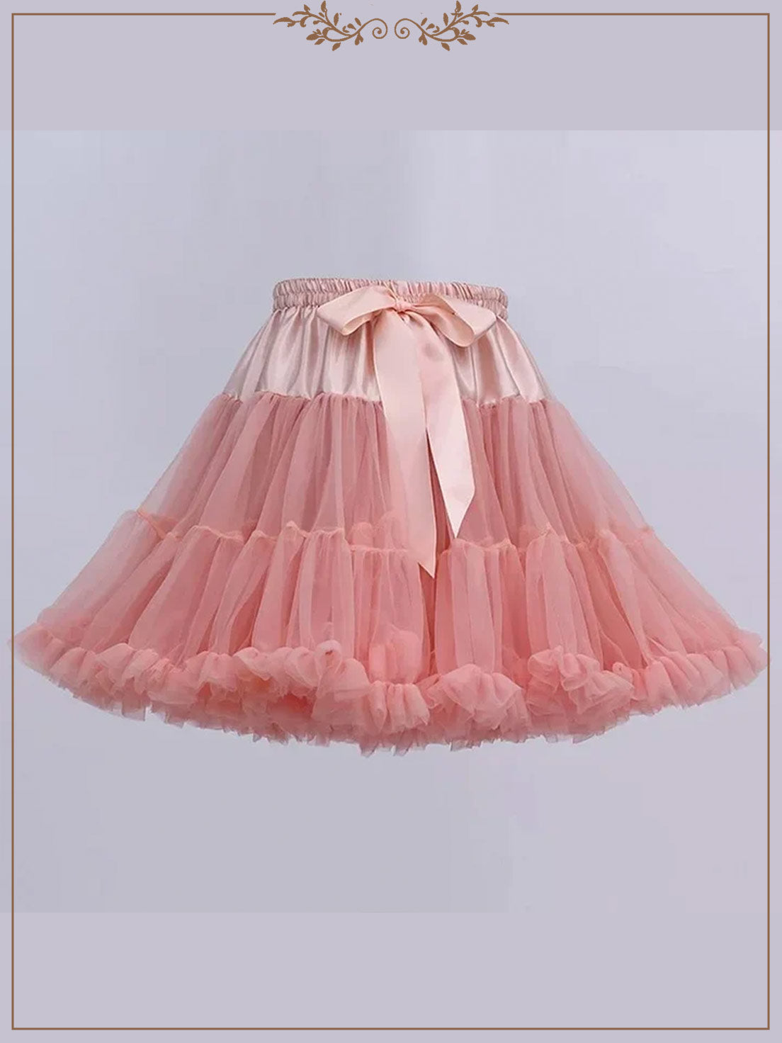 Lolita Petticoats Pink White Daily Puffy Sweet Crinoline Full Gown 15.5inches