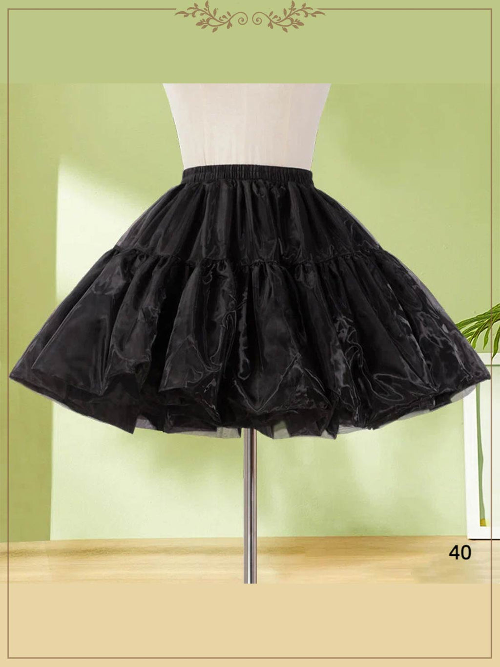 Petticoat Lolita Soft Black Hoopless Crinoline Adjustable Under skirt for Hanfu Ma Mian Skirt Light Fluffy