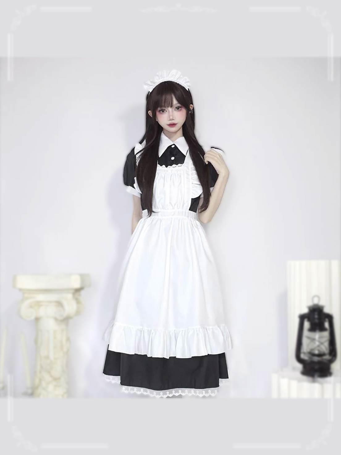classic Maid Outfit in Black and white