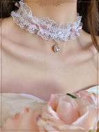 Sweet Lolita Accessory Bowknot Lace Choker Love Heart Necklace