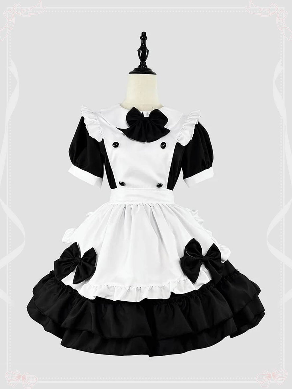 black and white maid costume plus size