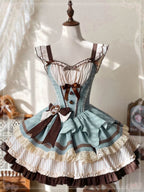 sweet-lolita-mint-chocolate-cake-cream-dress-bow-cute-jumper-skirt