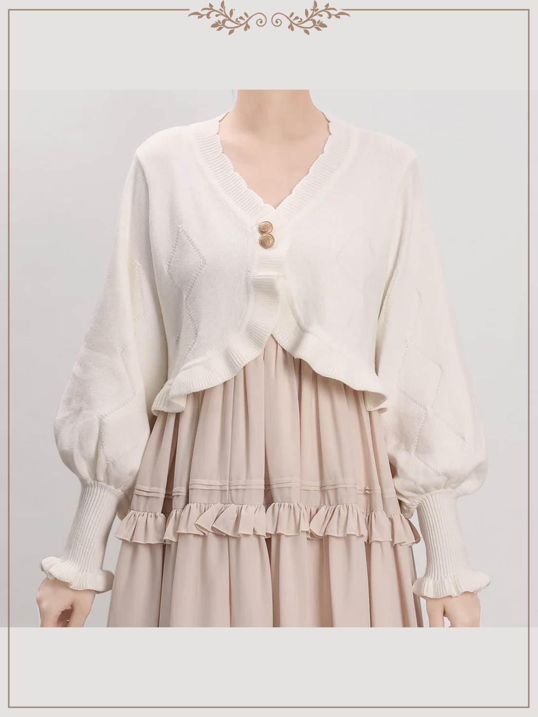 Sweet Lolita Lolita Short Sweater Cardigan Lolita Retro Knitted Girl Cute Lolita Coats