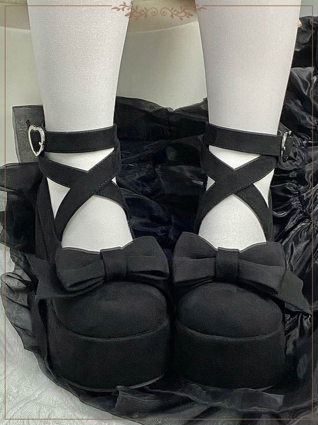 Thick Soled Velvet Round Head Lo Shoes Sweet High Heel Thick Heel