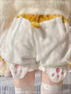 White Cute Lolita Petticoats Pumpkin Pants Cotton Velvet Thermal Lantern Shorts