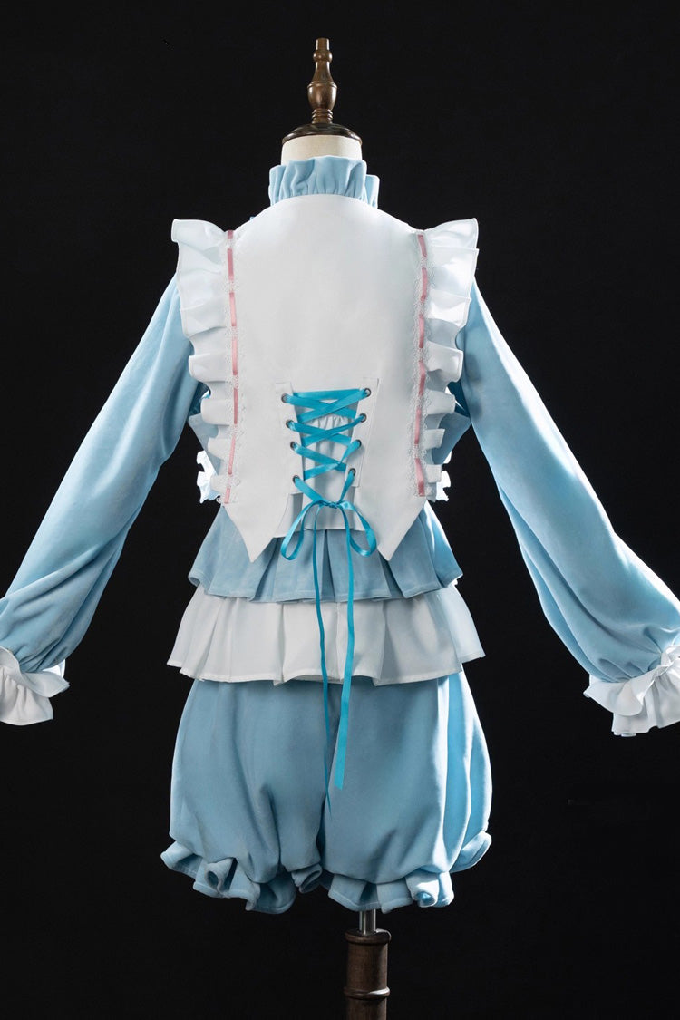Blue Identity V Long Sleeves Ruffle Bowknot Sweet Prince Ouji Lolita Set