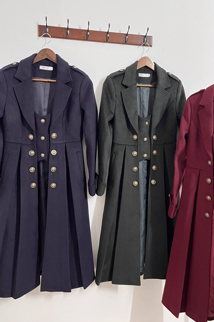 Paranoid's Punishment  Wool Long Sleeves Slim Gothic Lolita Trench Coat 4 Colors