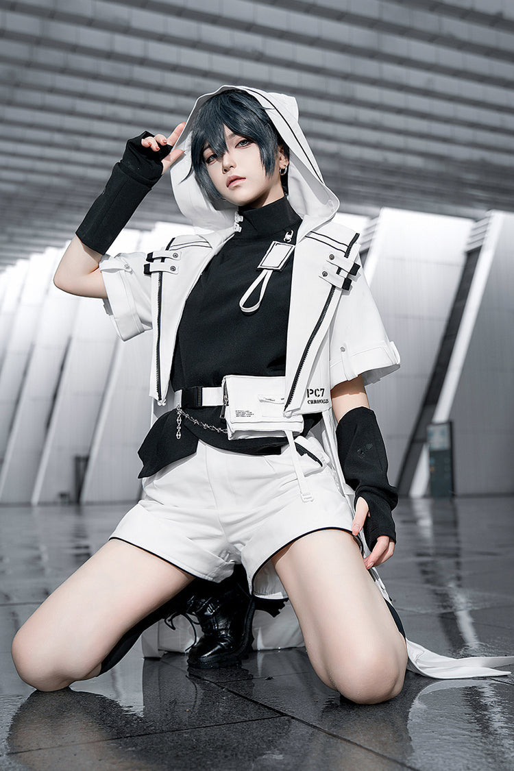 White White Cat Functional Style Ouji Fashion Prince Handsome Lolita Cat Ears Coat