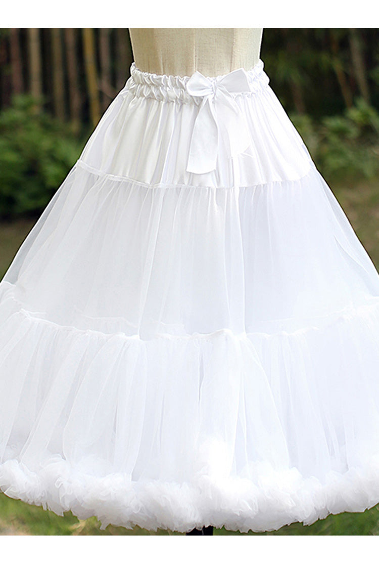 White Cotton Super Fluffy Violence Soft Candy Sweet Lolita Petticoat Skirt
