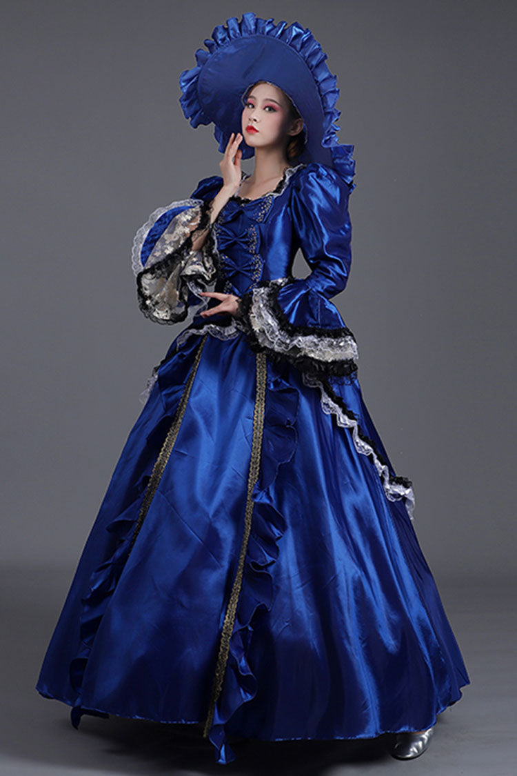 Court Style High Waisted Long Sleeves Trumpet Sleeves Bowknot Victorian Lolita Prom Dress