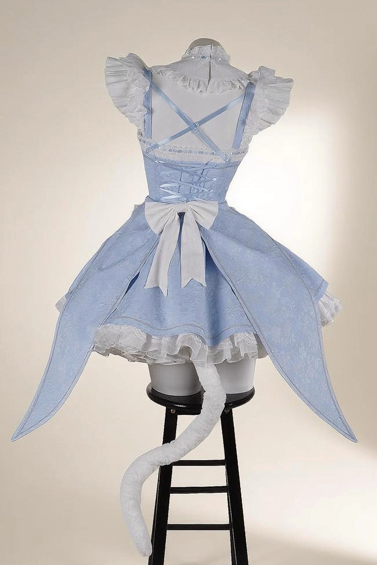 Ram Rem Ruffle Bowknot Sweet Japanese Lolita Jsk Dress Set 2 Colors