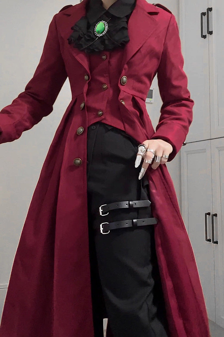 Paranoid's Punishment  Long Sleeves Slim Gothic Lolita Trench Coat 2 Colors