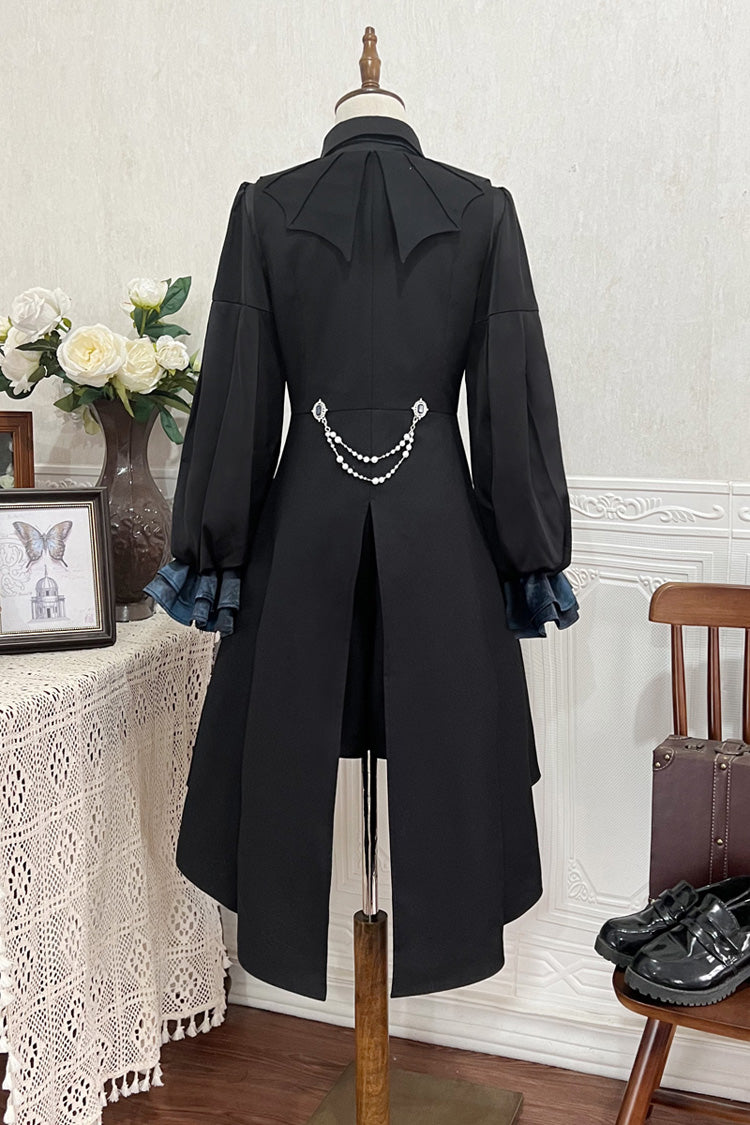 Black Deep Music Long Sleeves Gothic Elegant Ouji Lolita Four-piece Set