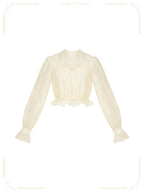 Classic Chinese Style Elegant Three Color Versatile Underwear Shawl for Spring and Autumn Blouse Shirt