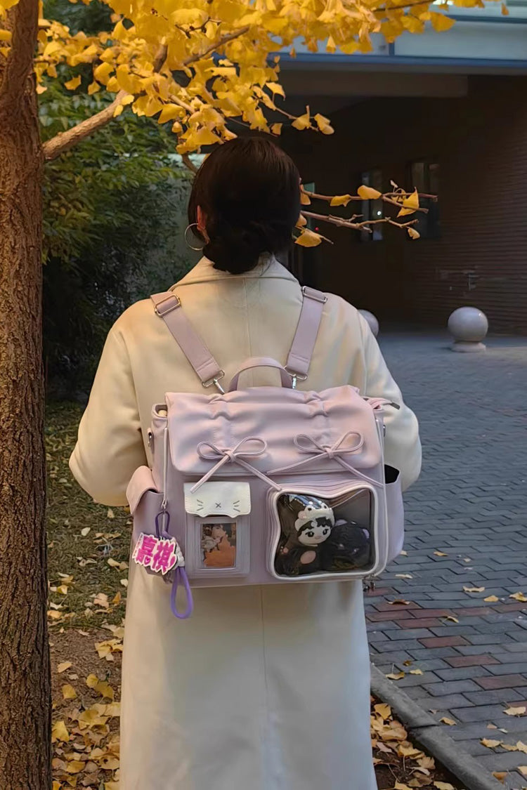 Kitten Diary Hidden Compartment Embroidered Bow Sweet Lolita Anime Itabag 8 Colors
