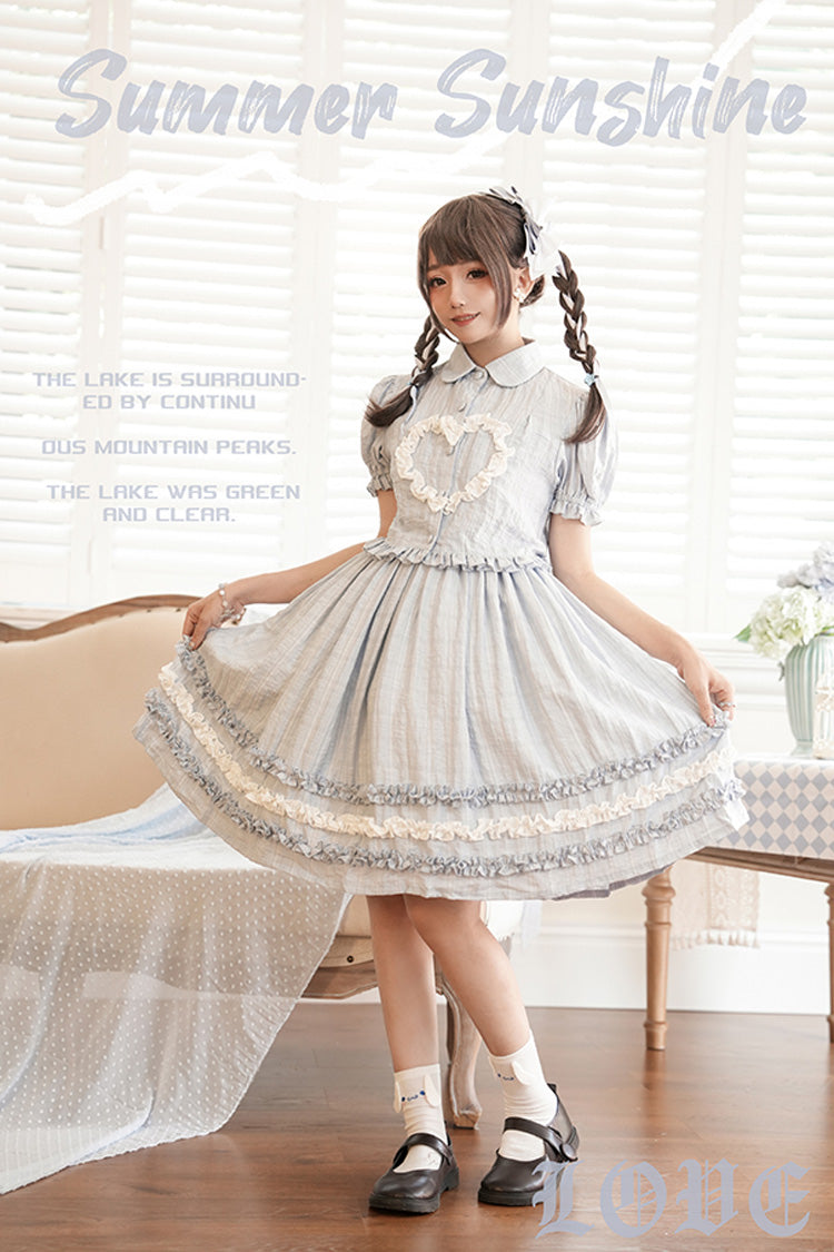 Buji Island Sleeveless Ruffle Bowknot Sweet Lolita Jsk Dress 4 Colors