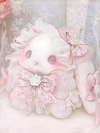 Lolita Bag Blush Bunny Ear Bow Lace Sweetheart Mini Backpack