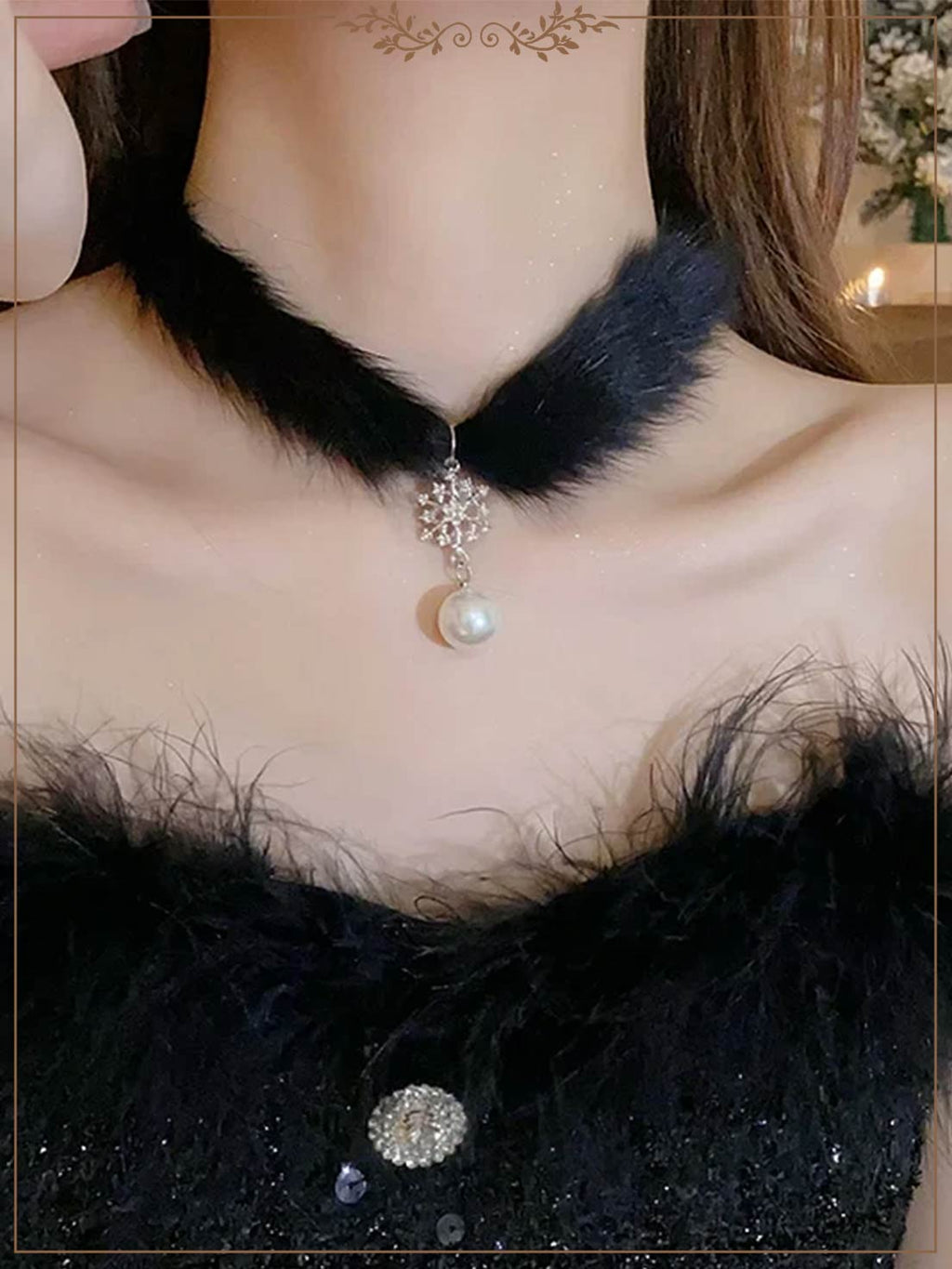 Lolita Necklace Winter Plus Choker Collar Lolita Accessories