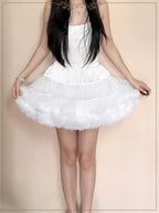 Lolita Petticoat White Fluffy Cloud-like Soft Tulle Short Pannier for Daily Wear