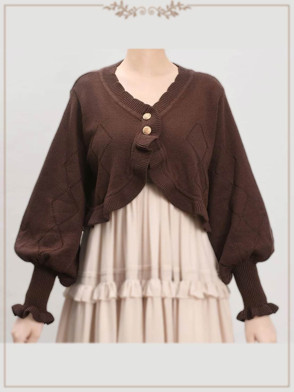 Sweet Lolita Lolita Short Sweater Cardigan Lolita Retro Knitted Girl Cute Lolita Coats