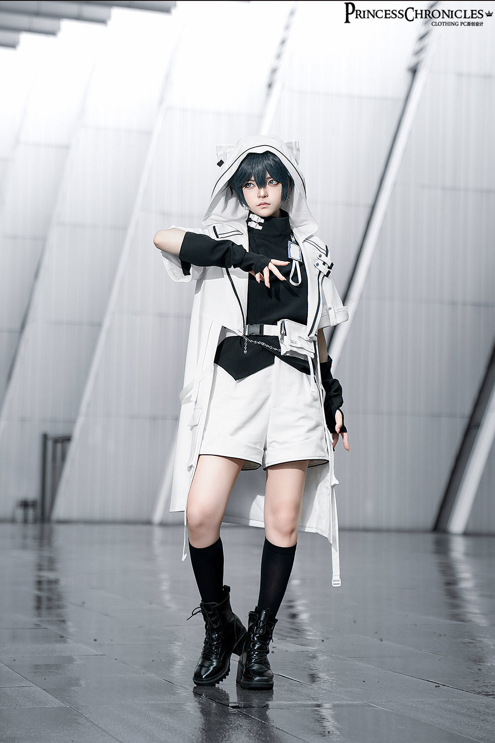 White White Cat Functional Style Ouji Fashion Prince Handsome Lolita Cat Ears Coat