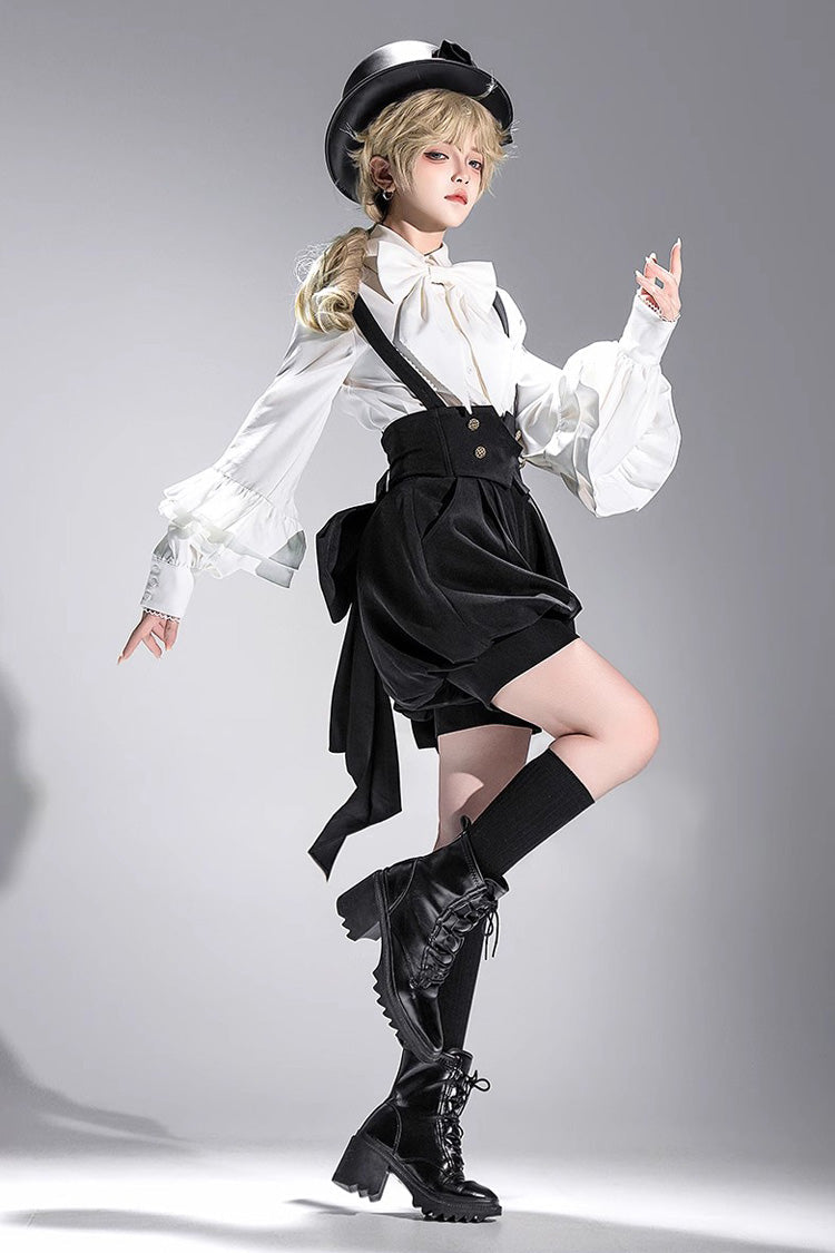 White Long Sleeves Vintage Elegant Prince Ouji Fashion Lolita Blouse