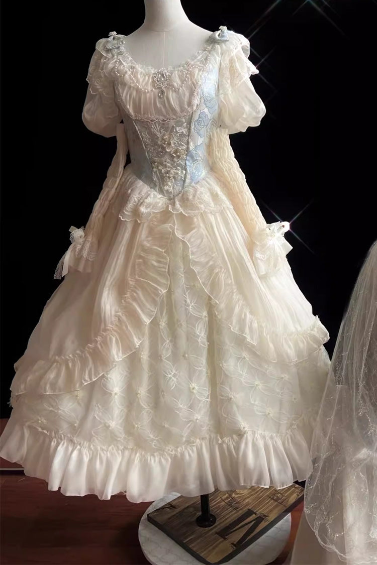 Ivory Crown Coronation Ruffle Hanayome Cardigan Bowknot Lace Sweet Gorgeous Lolita Dress