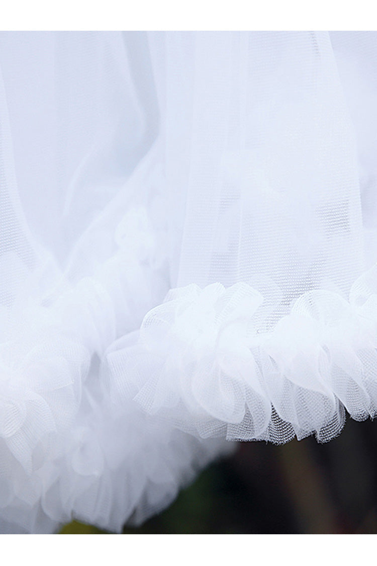 White Cotton Super Fluffy Violence Soft Candy Sweet Lolita Petticoat Skirt
