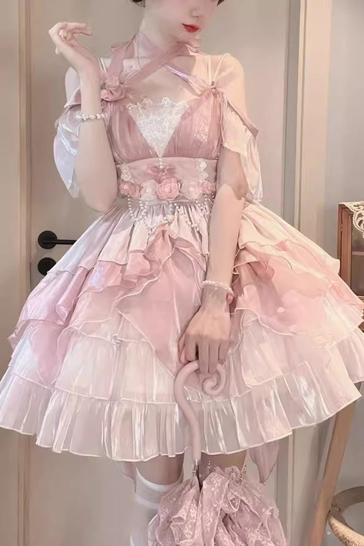 Cat Fairy Multi-layer Ruffle Hanayome Sweet Princess Lolita Jsk Dress