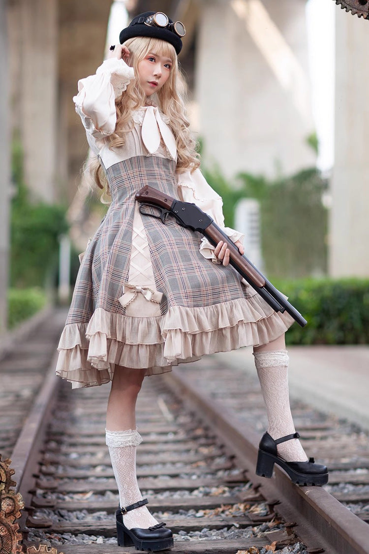 Multi-Color Backlight Memoirs Elegant Slim Bowknot Sleeveless Ruffle Classic Lolita Dress