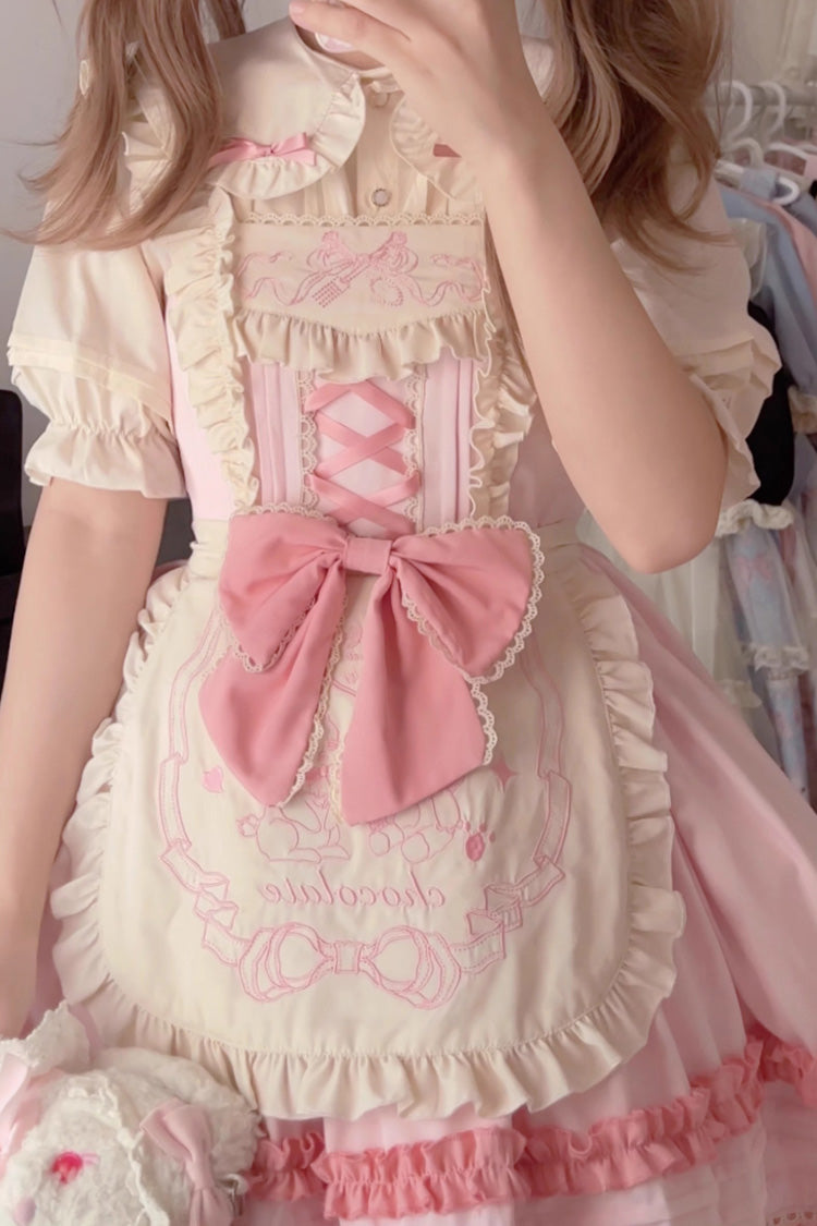 Raw Chocolate Mille Crepe Ruffle Bowknot Sweet Princess Lolita Jsk Dress 3 Colors