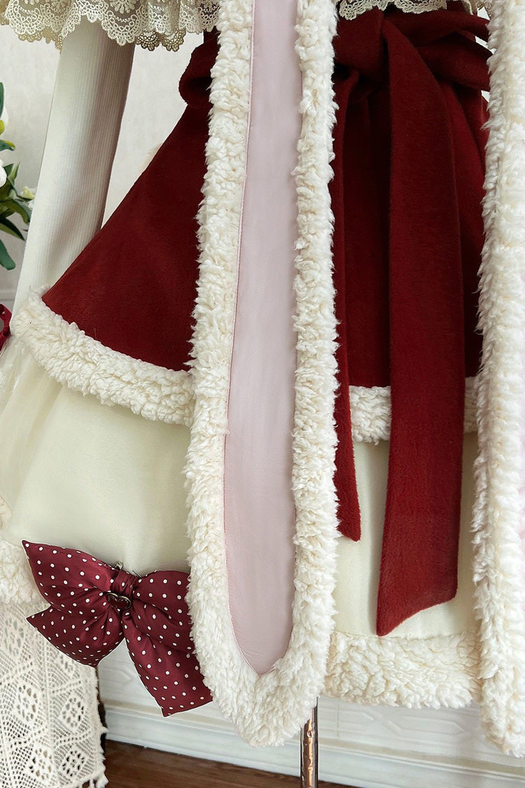 Red/Beige Heart Bear Embroidered Sweet Lolita Jsk Dress Set