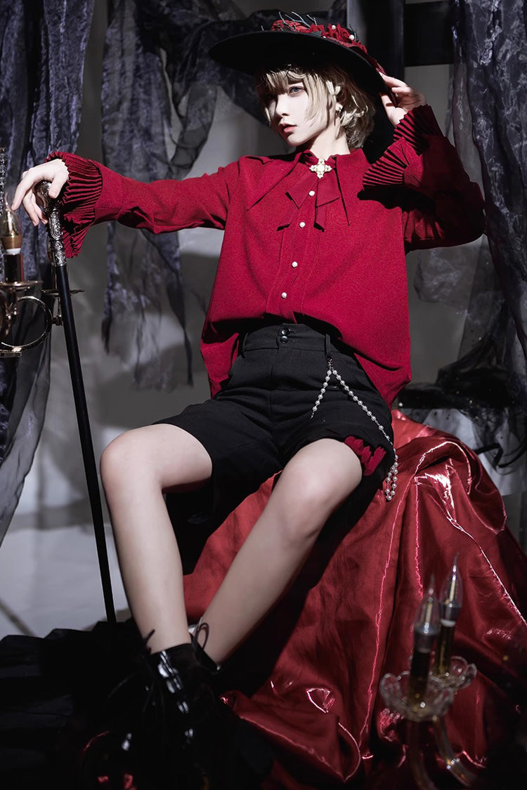 Princess Chronicles The Unknown Shadow Gothic Ouji Lolita Blouse 3 Colors