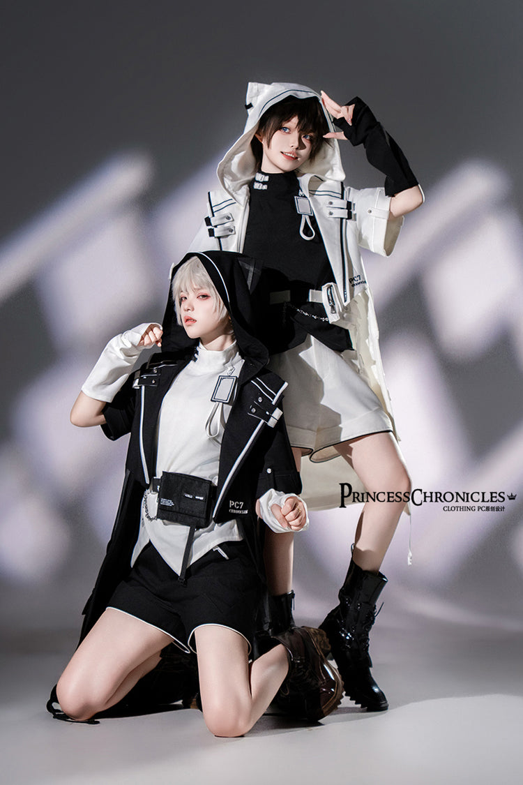 White Functional Style Stand Collar Short Sleeves Ouji Fashion Prince Handsome Lolita Blouse