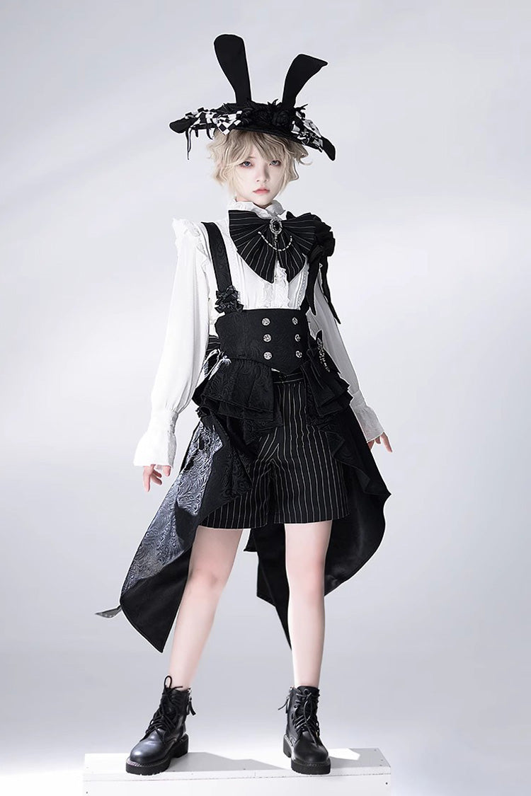 Black Rabbit Theater Jacquard Version Ouji Lolita Rabbit Ear Hat